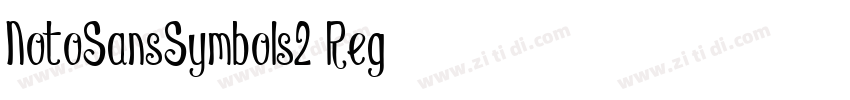 NotoSansSymbols2 Reg字体转换